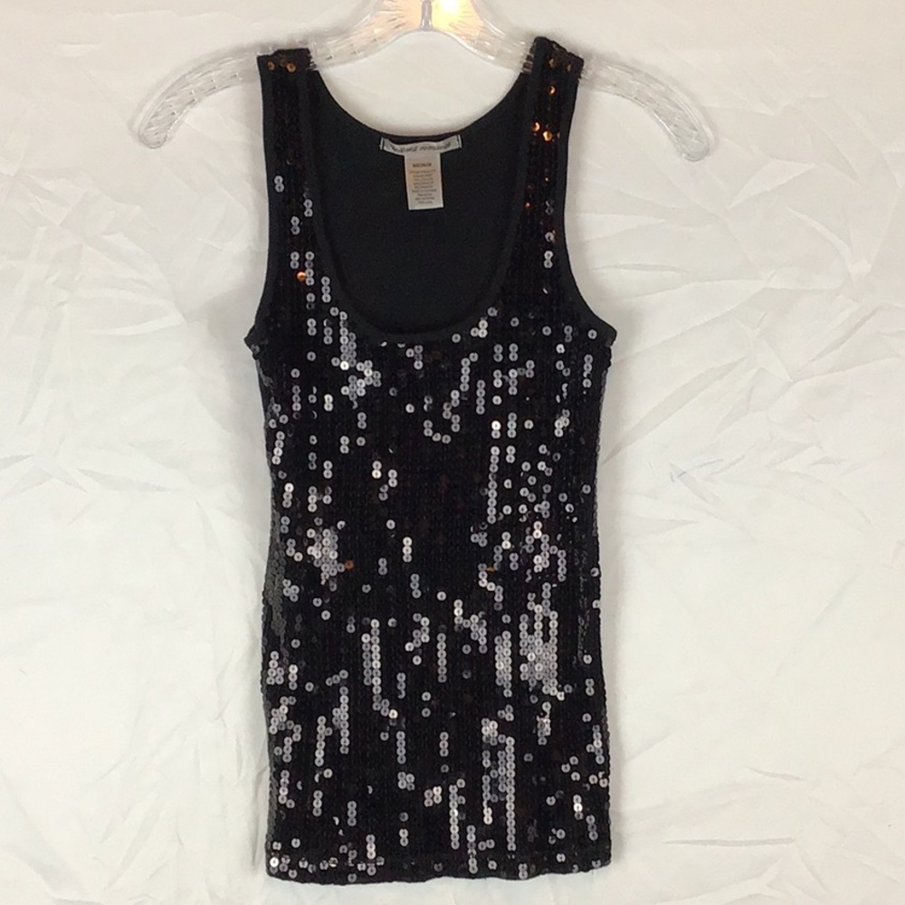 Instant Romance Black Sequin Tank Top 🛍